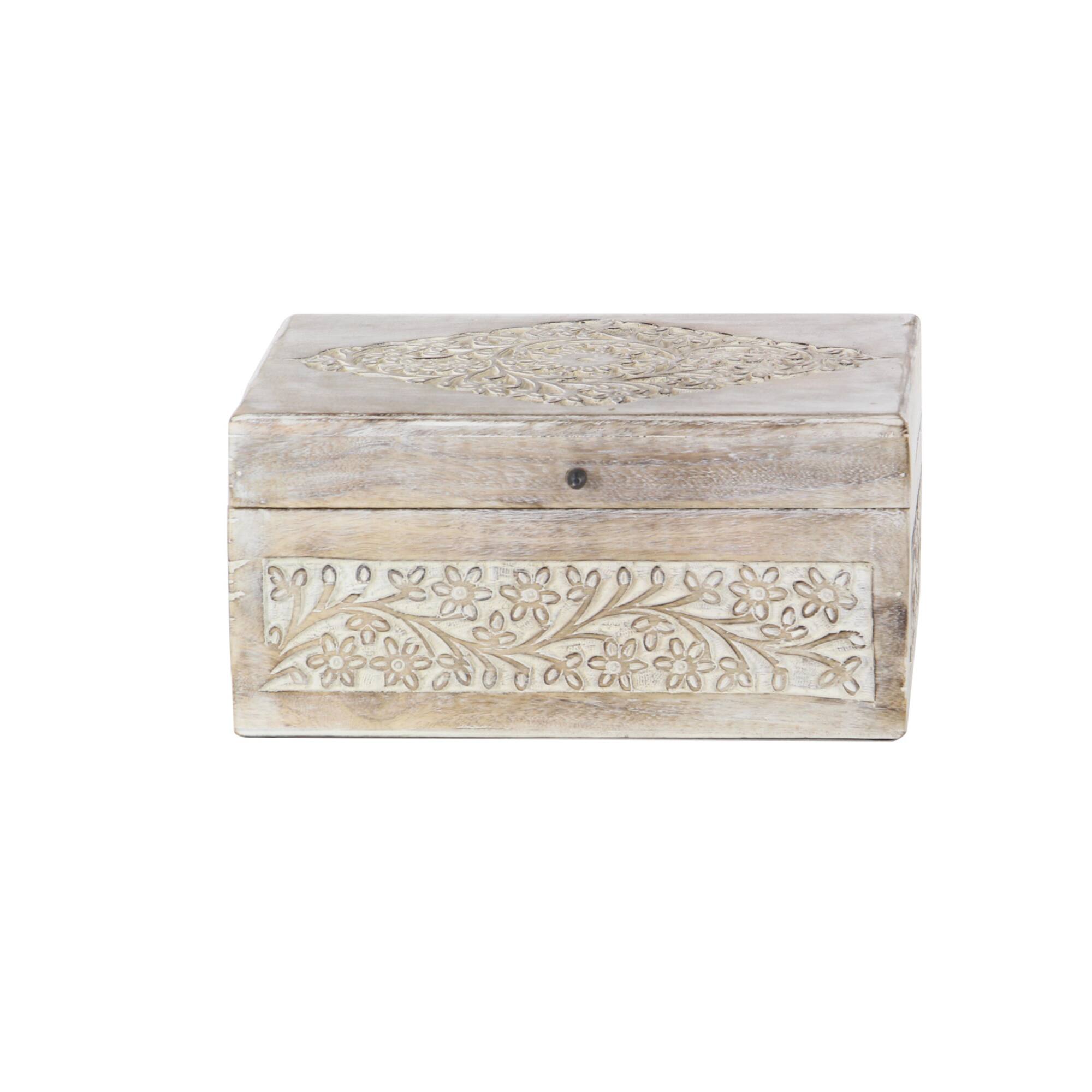 White Mango Wood Natural Box Set, 8", 10" & 12"